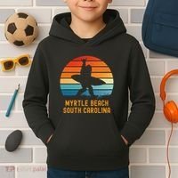 Myrtle Beach South Carolina Sasquatch Souvenir Kids Hoodie thumb 2