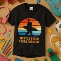 Myrtle Beach South Carolina Sasquatch Souvenir Kids T-Shirt thumb 3
