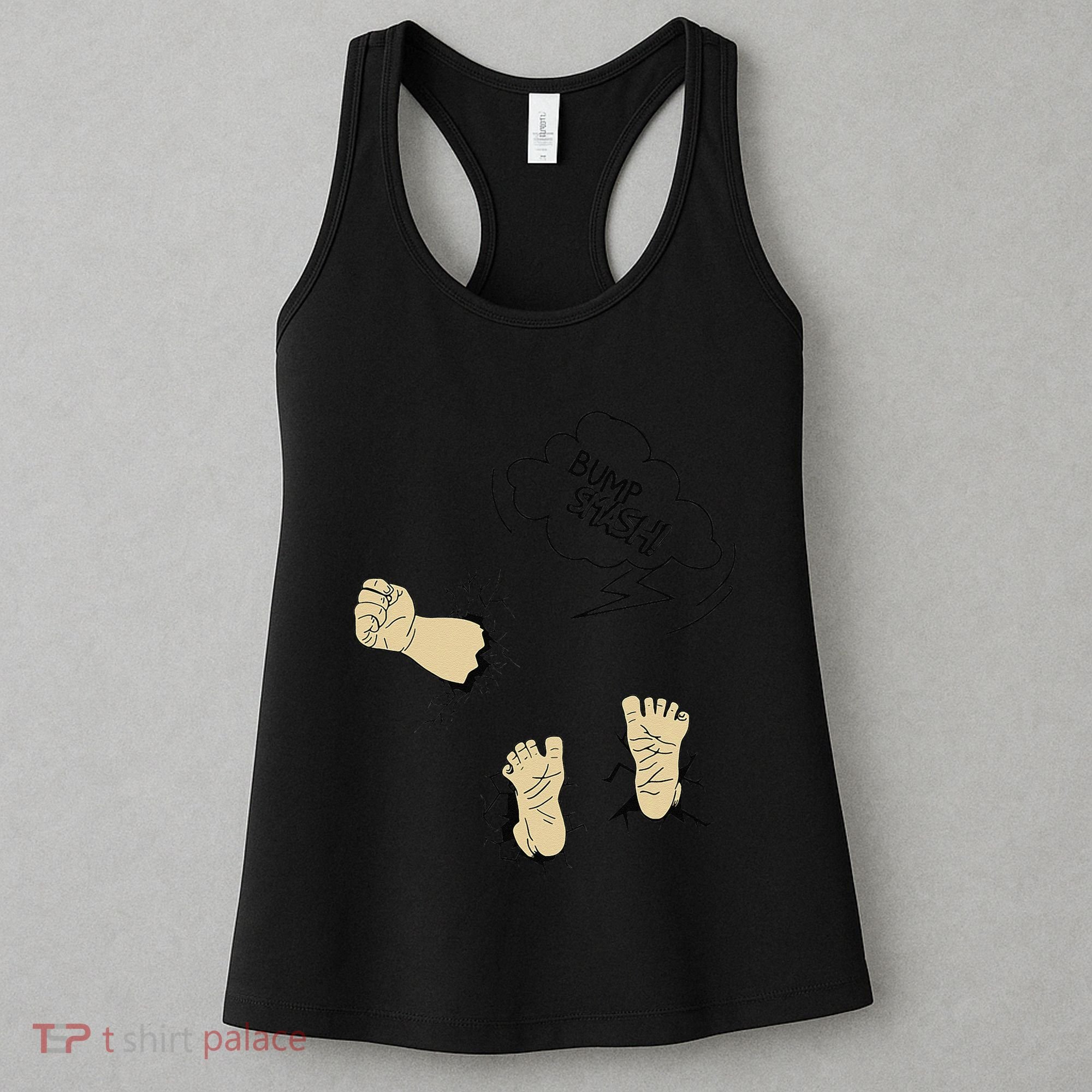 Maternity Bump Smash Cute And Funny Pregnancy Announcement Women's Tank Top