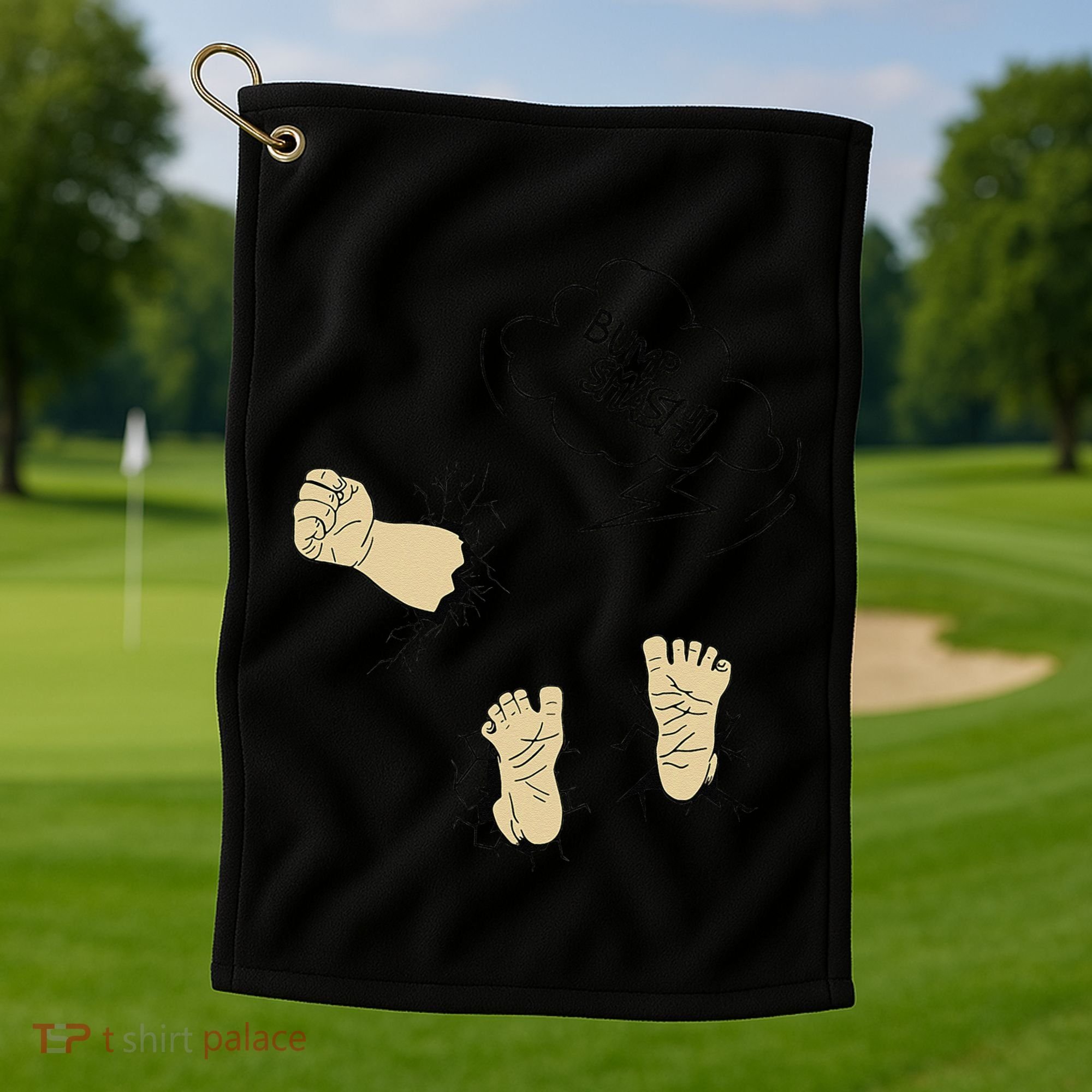 Maternity Bump Smash Cute And Funny Pregnancy Announcement Golf Towel