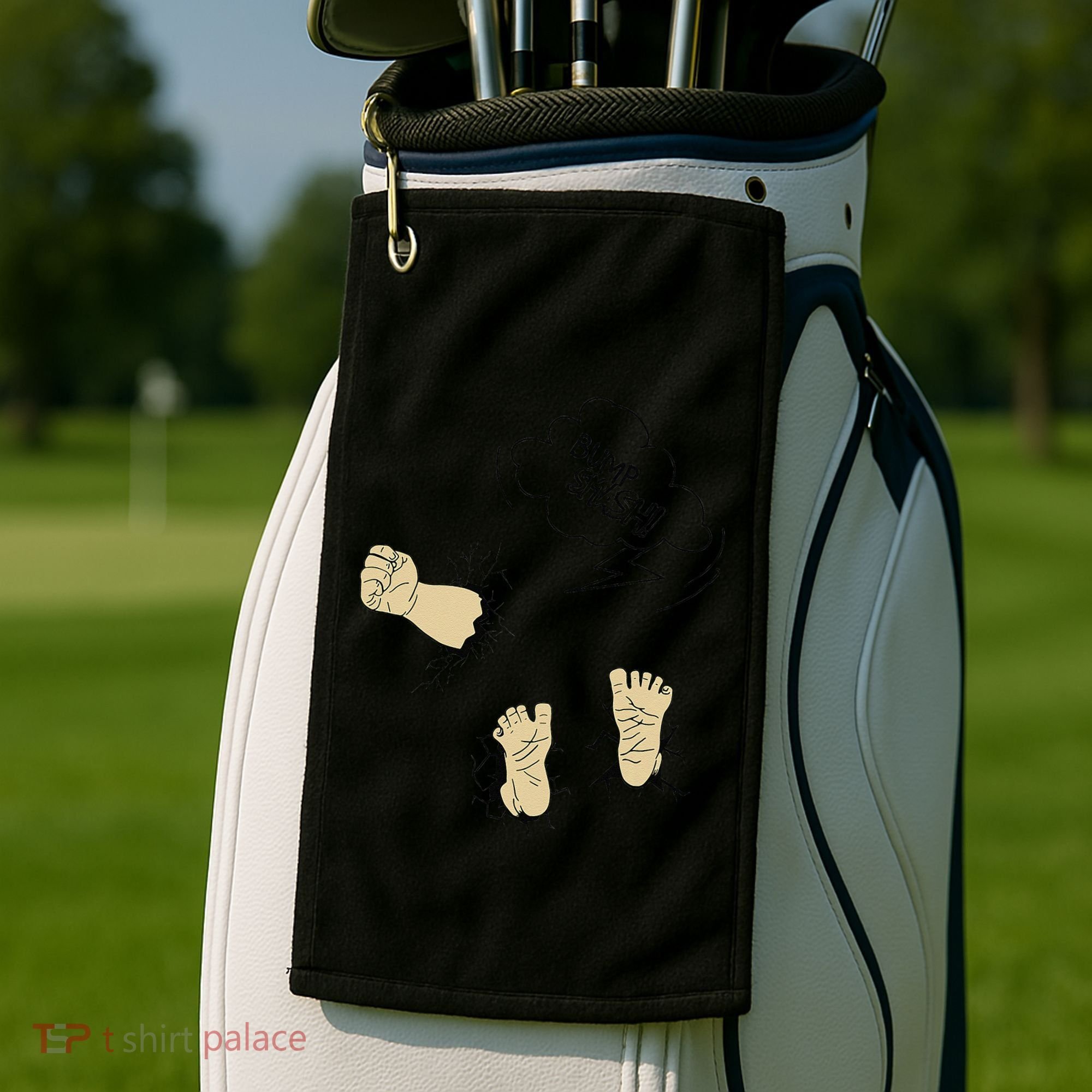 Maternity Bump Smash Cute And Funny Pregnancy Announcement Golf Towel