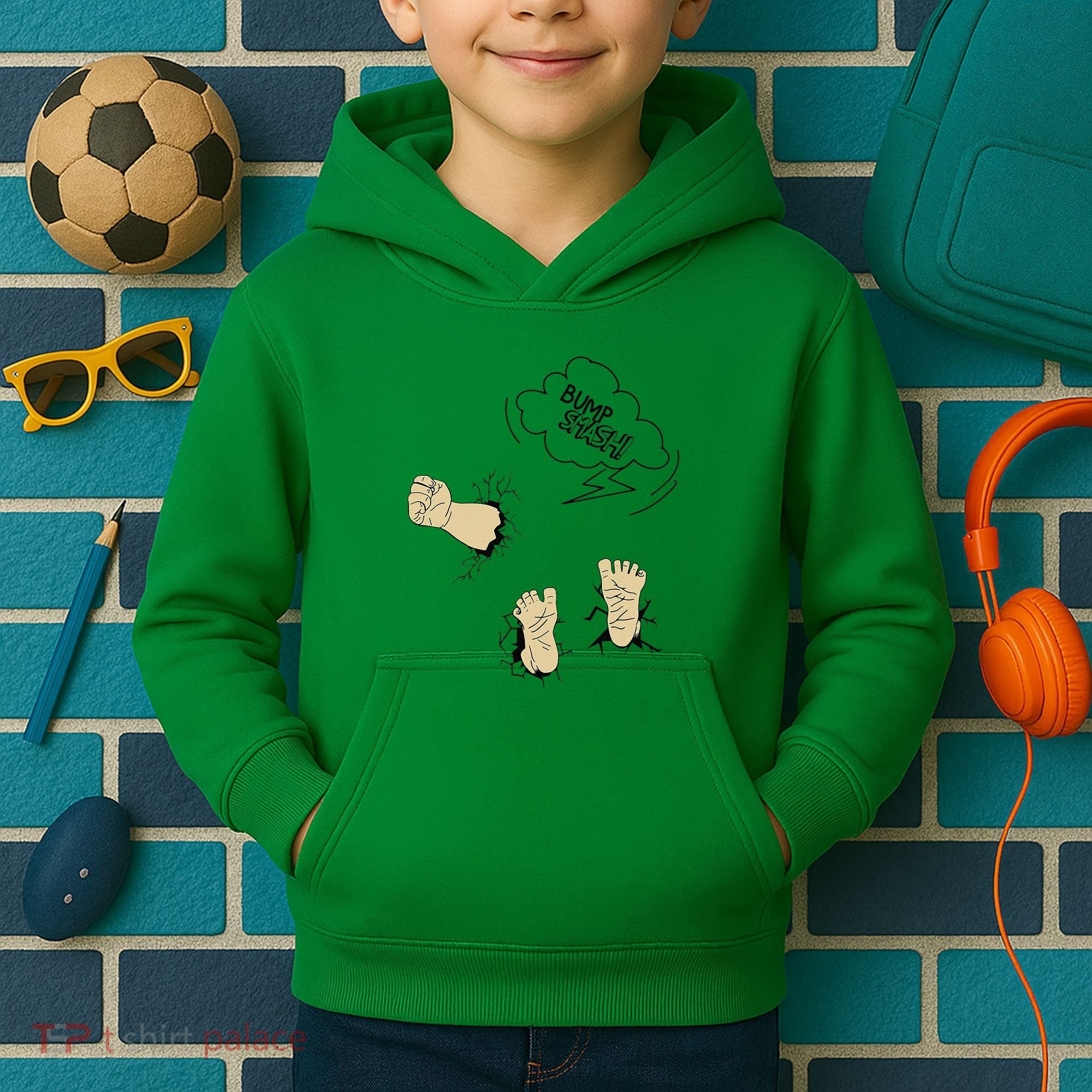 Maternity Bump Smash Cute And Funny Pregnancy Announcement Kids Hoodie