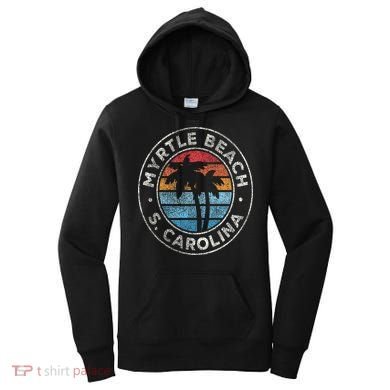 Myrtle Beach South Carolina Sc Vintage Retro 70s Women's Hoodie