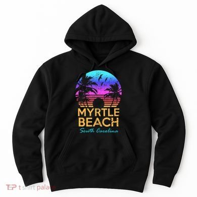 Myrtle Beach South Carolina Vacation Vintage Sunset Hoodie