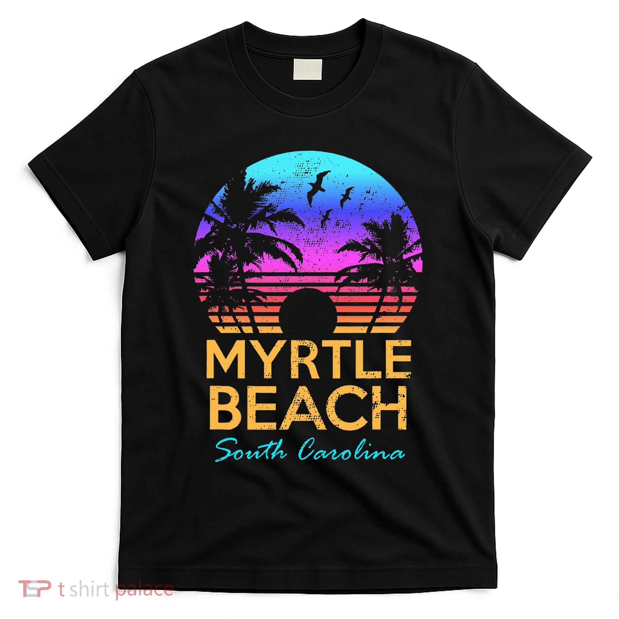 Myrtle Beach South Carolina Vacation Vintage Sunset T-Shirt
