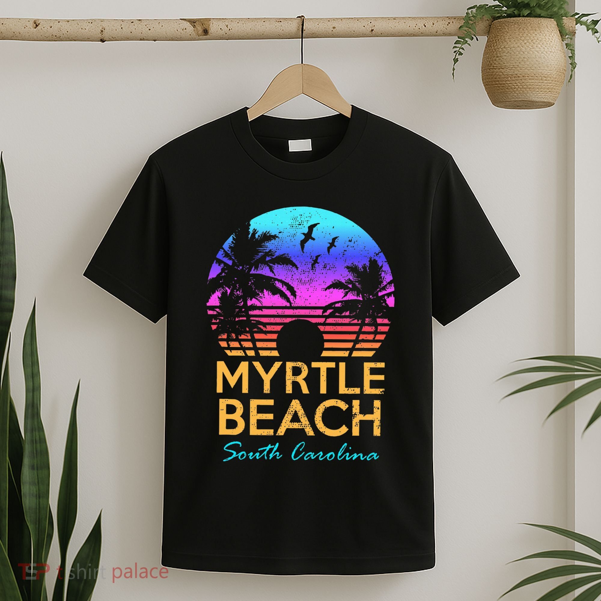 Myrtle Beach South Carolina Vacation Vintage Sunset T-Shirt