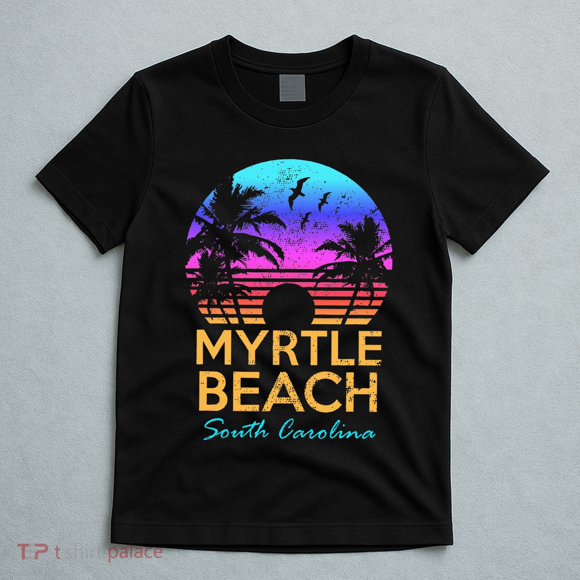Myrtle Beach South Carolina Vacation Vintage Sunset T-Shirt