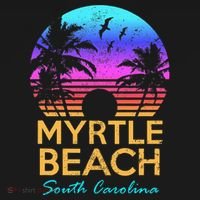 Myrtle Beach South Carolina Vacation Vintage Sunset Pajama Set thumb 2