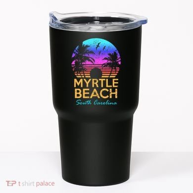 Myrtle Beach South Carolina Vacation Vintage Sunset Tumbler