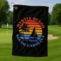 Myrtle Beach South Carolina Summer Vacation Golf Towel thumb 1