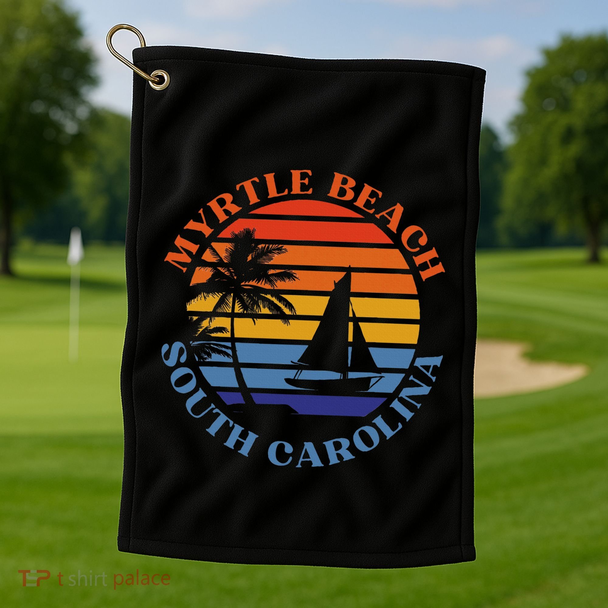 Myrtle Beach South Carolina Summer Vacation Golf Towel