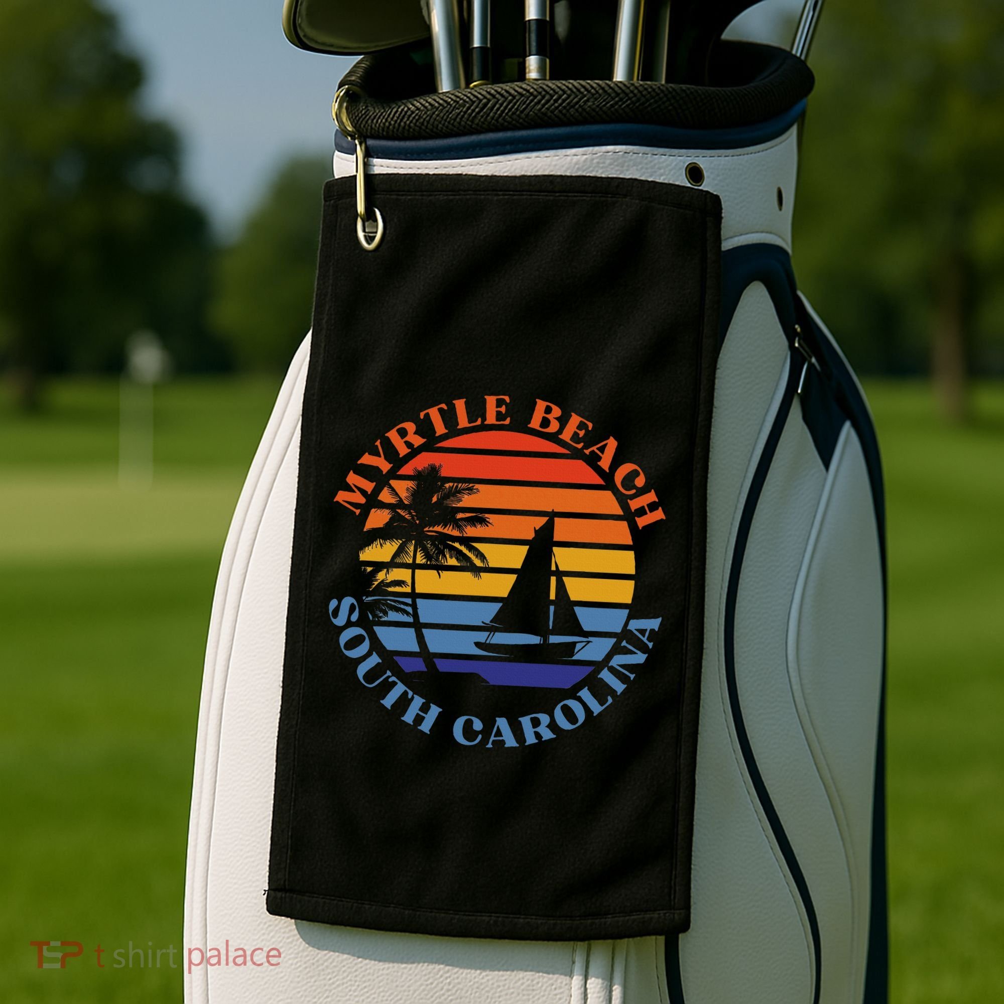 Myrtle Beach South Carolina Summer Vacation Golf Towel