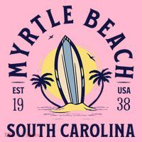 Myrtle Beach South Carolina Surf Summer Vacation Coaster thumb 2