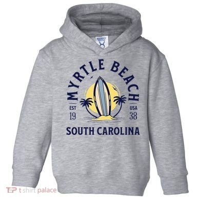 Myrtle Beach South Carolina Surf Summer Vacation Toddler Hoodie