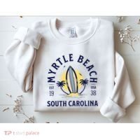 Myrtle Beach South Carolina Surf Summer Vacation Sweatshirt thumb 2