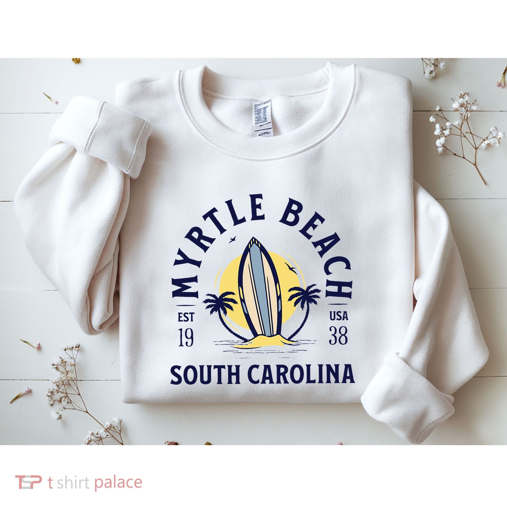 Myrtle Beach South Carolina Surf Summer Vacation Sweatshirt