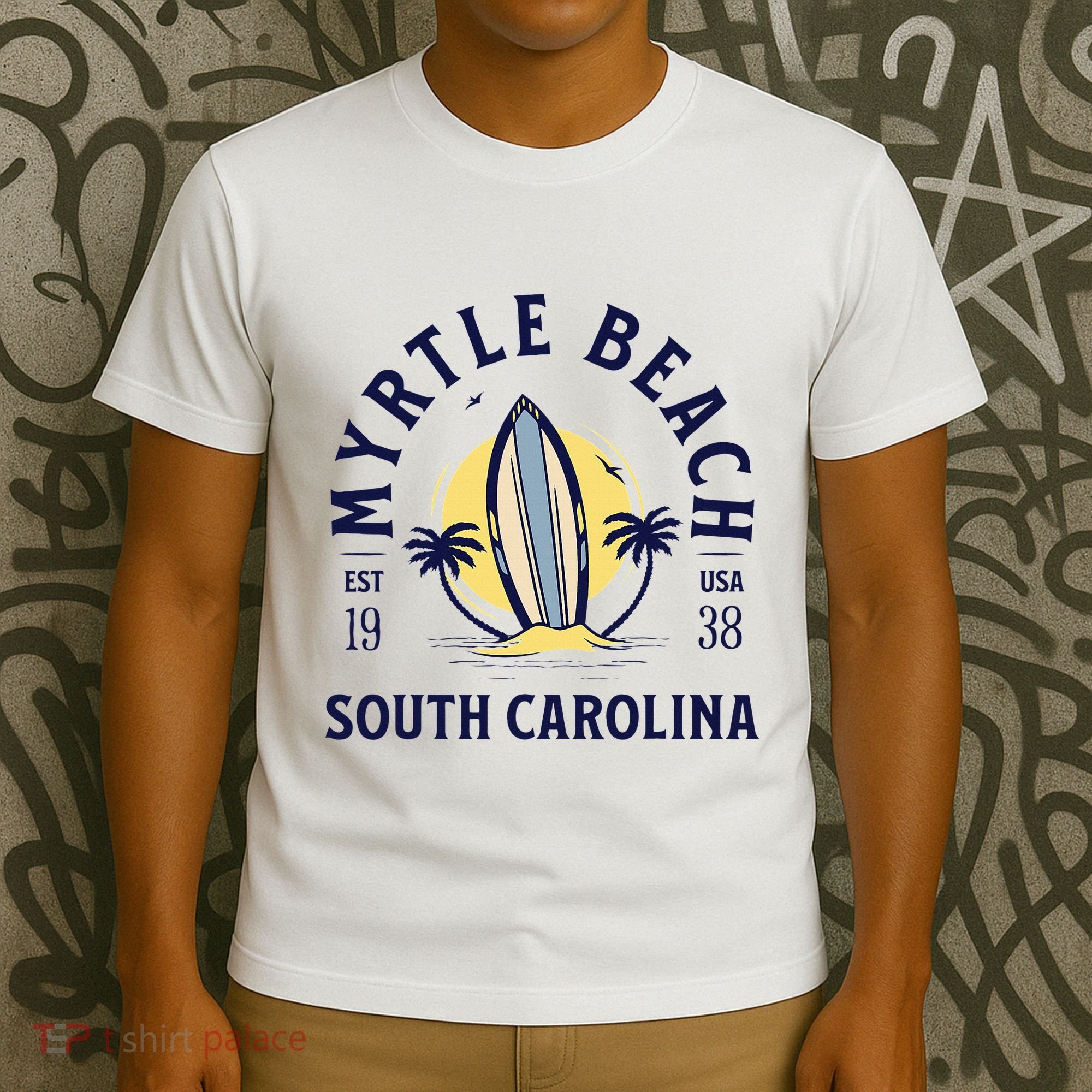 Myrtle Beach South Carolina Surf Summer Vacation T-Shirt