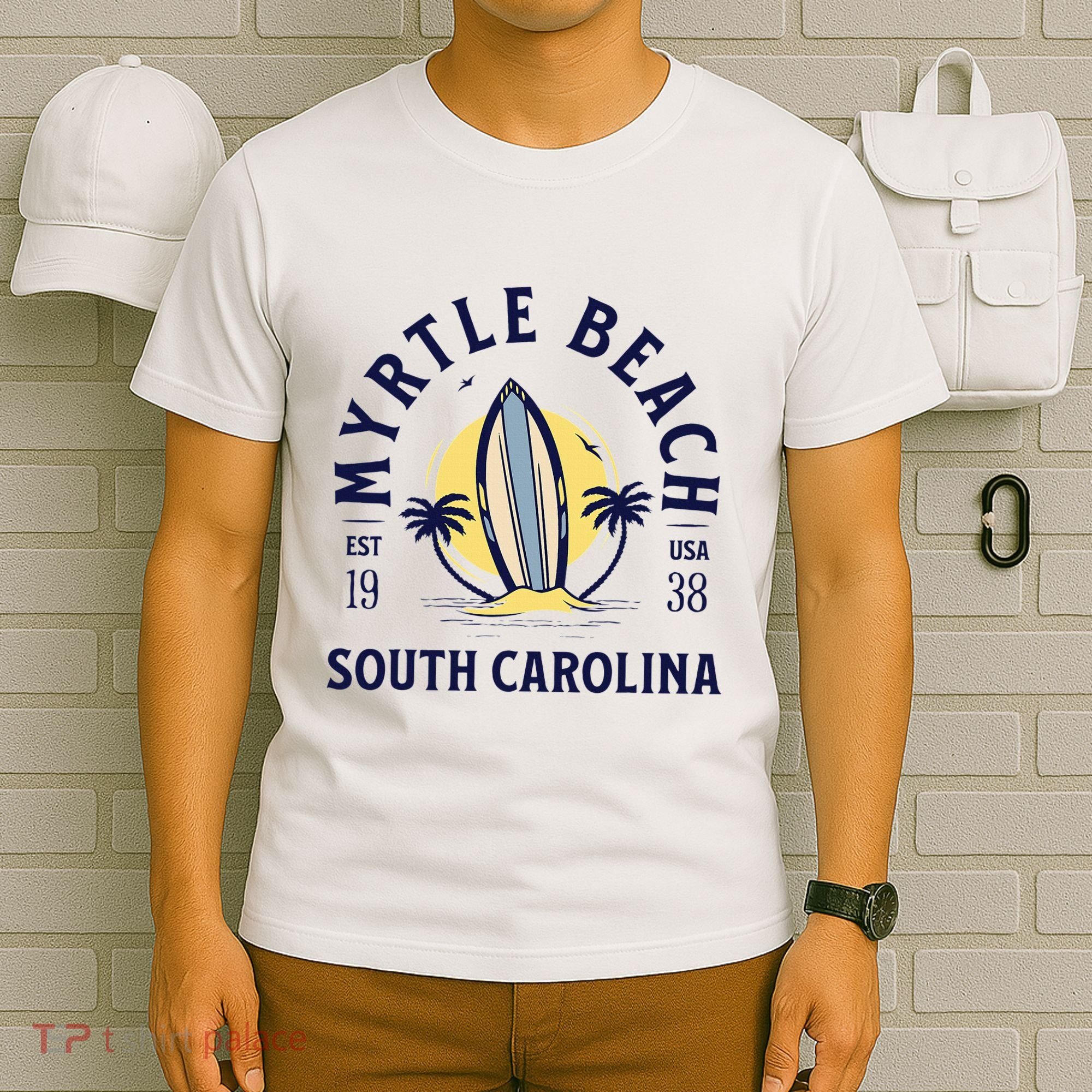 Myrtle Beach South Carolina Surf Summer Vacation T-Shirt
