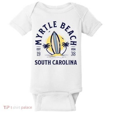 Myrtle Beach South Carolina Surf Summer Vacation Baby Bodysuit