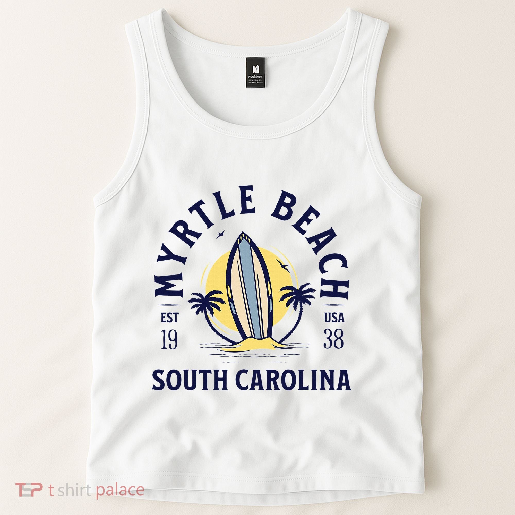 Myrtle Beach South Carolina Surf Summer Vacation Tank Top