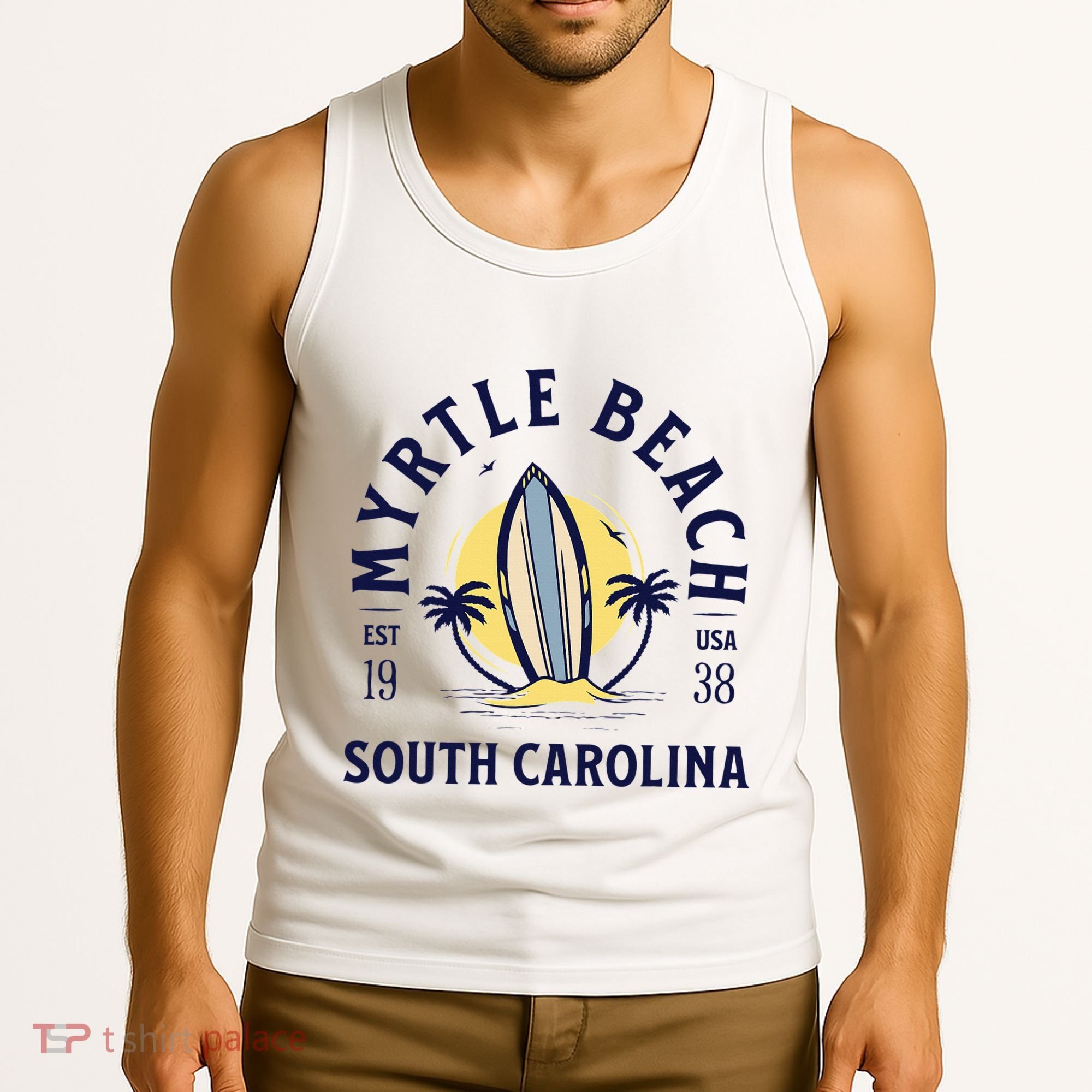 Myrtle Beach South Carolina Surf Summer Vacation Tank Top