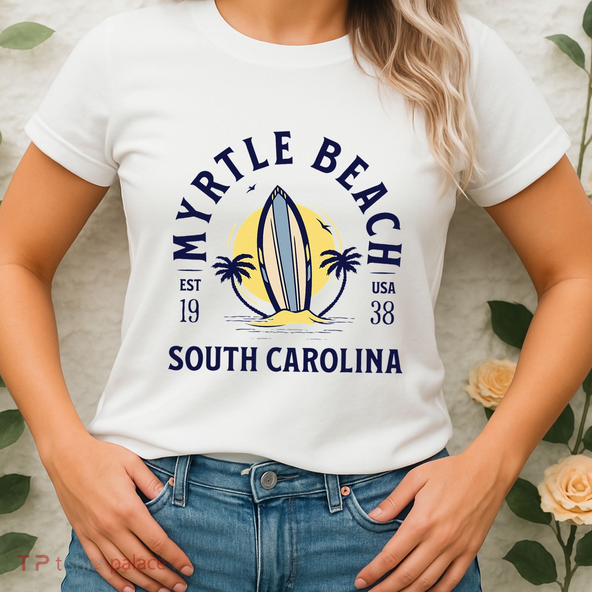 Myrtle Beach South Carolina Surf Summer Vacation Women's T-Shirt
