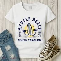 Myrtle Beach South Carolina Surf Summer Vacation Women's T-Shirt thumb 3