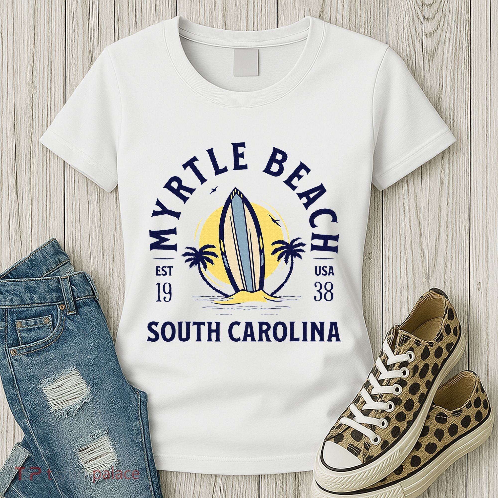 Myrtle Beach South Carolina Surf Summer Vacation Women's T-Shirt