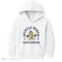 Myrtle Beach South Carolina Surf Summer Vacation Kids Hoodie thumb 0