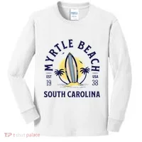 Myrtle Beach South Carolina Surf Summer Vacation Kids Long Sleeve Shirt thumb 0