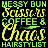 Messy Bun Scissors Coffee And Chaos Hairstylist Coffee Mug thumb 5
