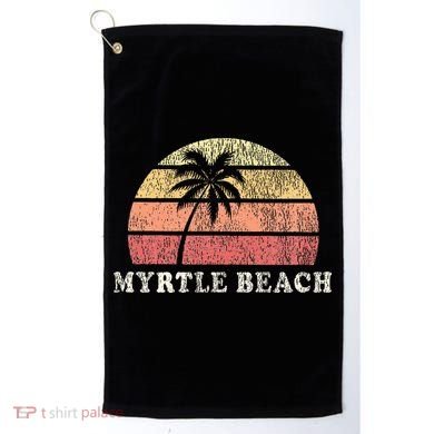 Myrtle Beach Sc Vintage 70s Retro Throwback Design Golf Towel