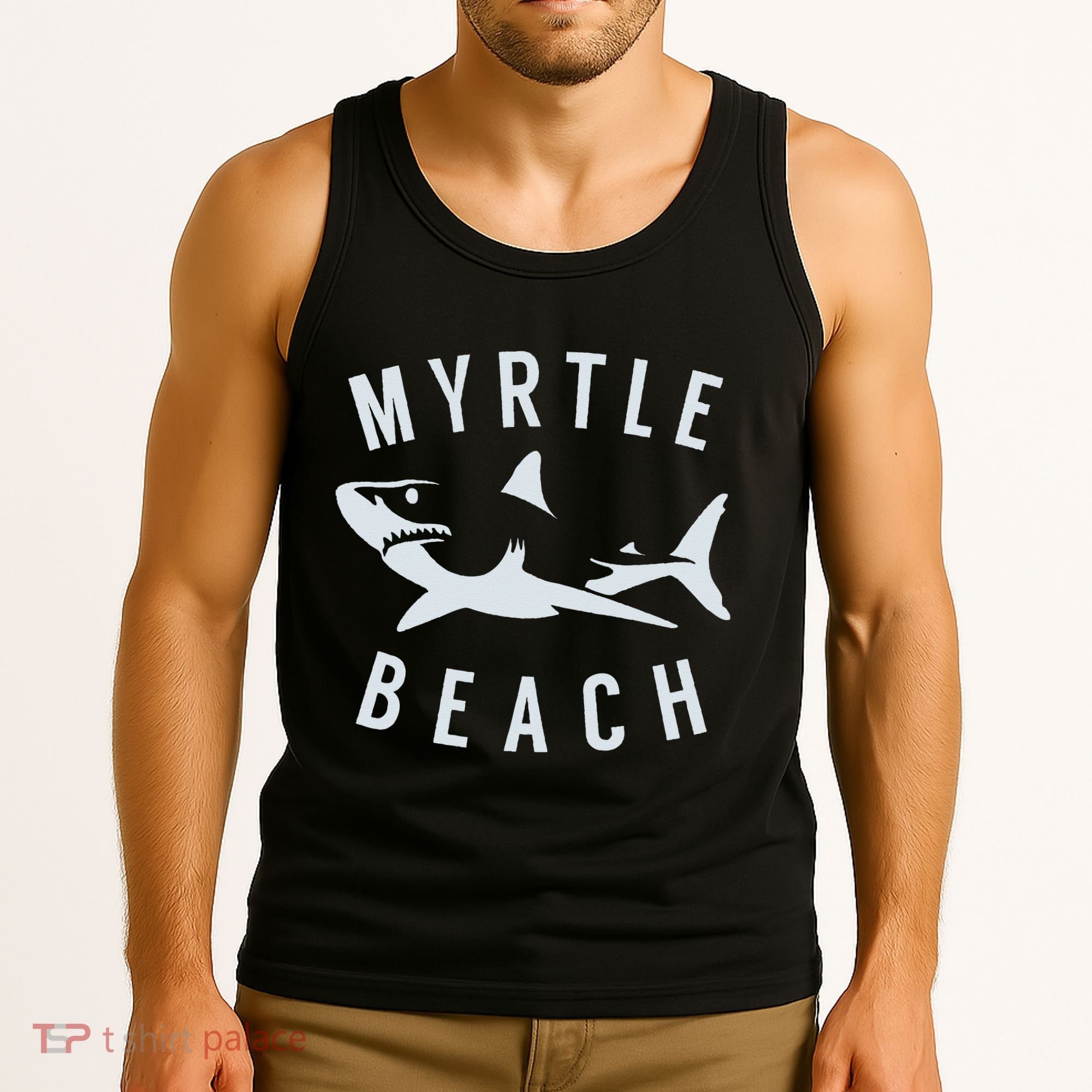 Myrtle Beach South Carolina Shark SC Souvenir Tank Top