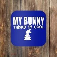 My Bunny Thinks IM Cool Rabbit Coaster thumb 0