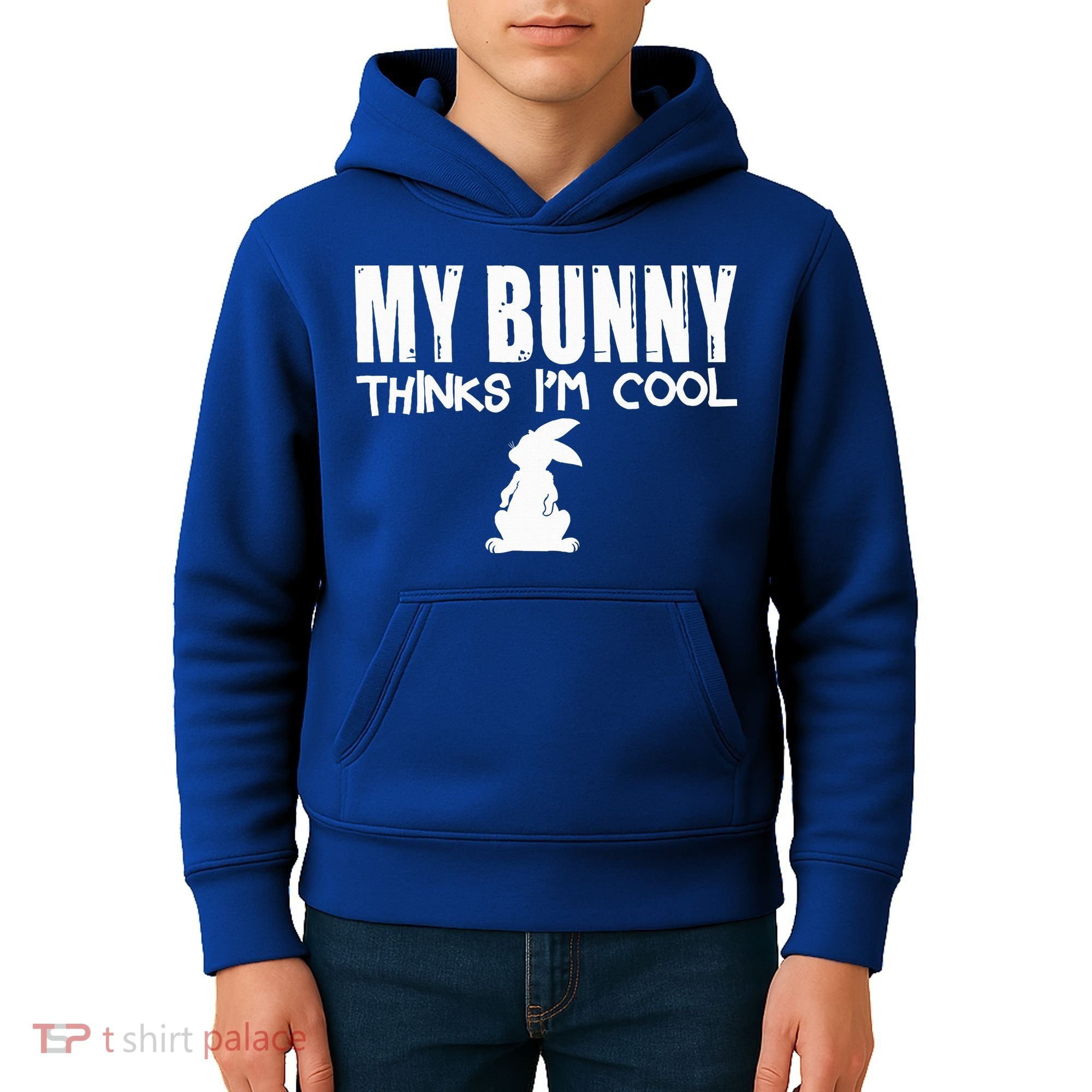 My Bunny Thinks IM Cool Rabbit Kids Hoodie