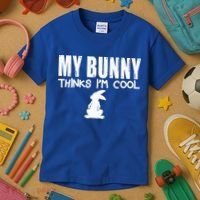My Bunny Thinks IM Cool Rabbit Kids T-Shirt thumb 3