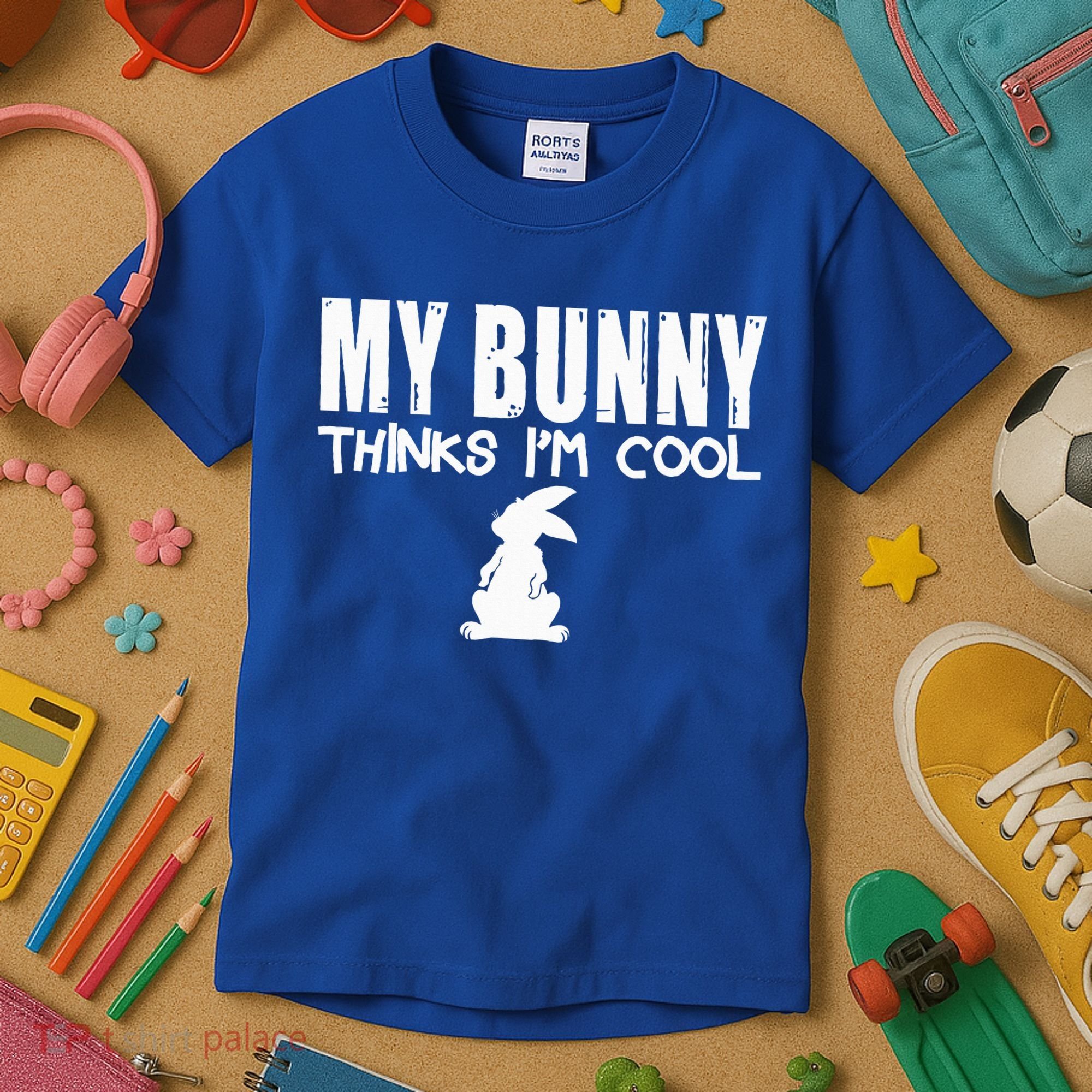 My Bunny Thinks IM Cool Rabbit Kids T-Shirt
