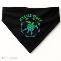 Myrtle Beach T Retro Tribal Turtle Gift USA-Made Doggie Bandana thumb 0