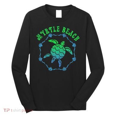 Myrtle Beach T Retro Tribal Turtle Gift Long Sleeve Shirt