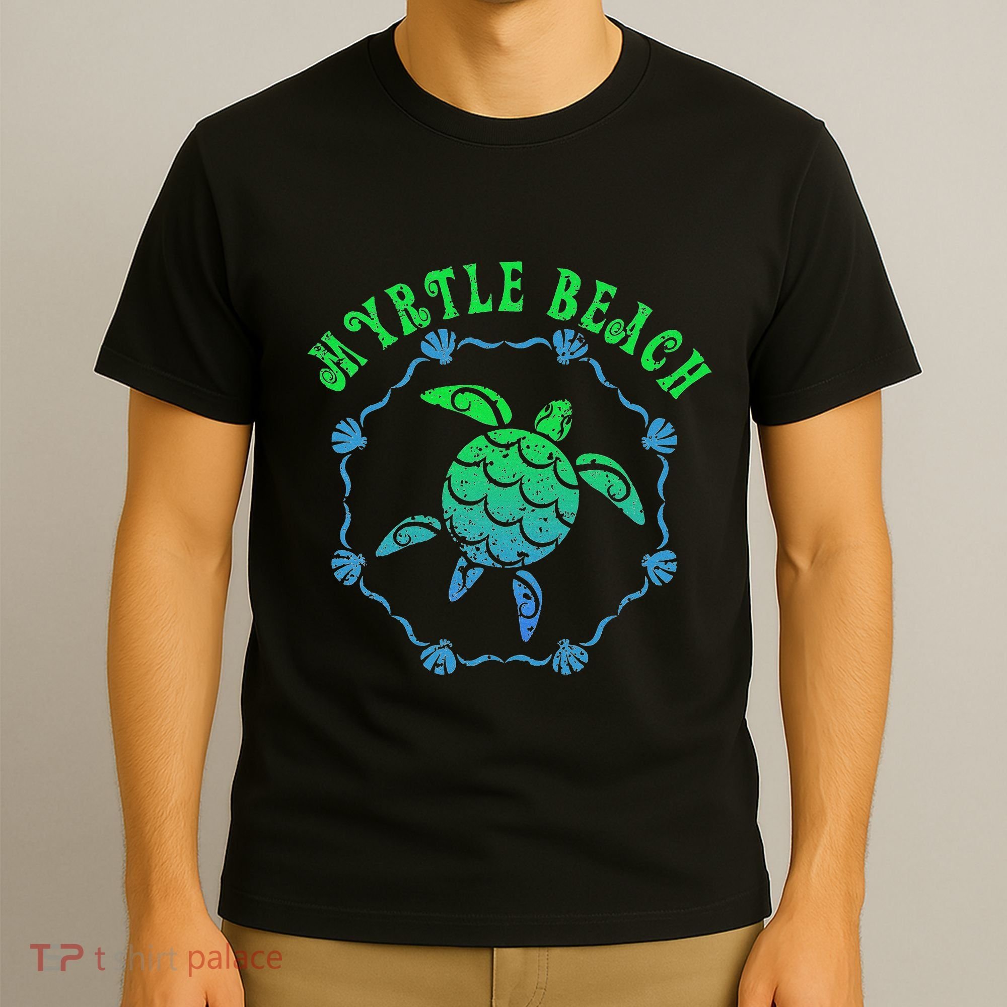 Myrtle Beach T Retro Tribal Turtle Gift T-Shirt