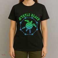 Myrtle Beach T Retro Tribal Turtle Gift T-Shirt thumb 4