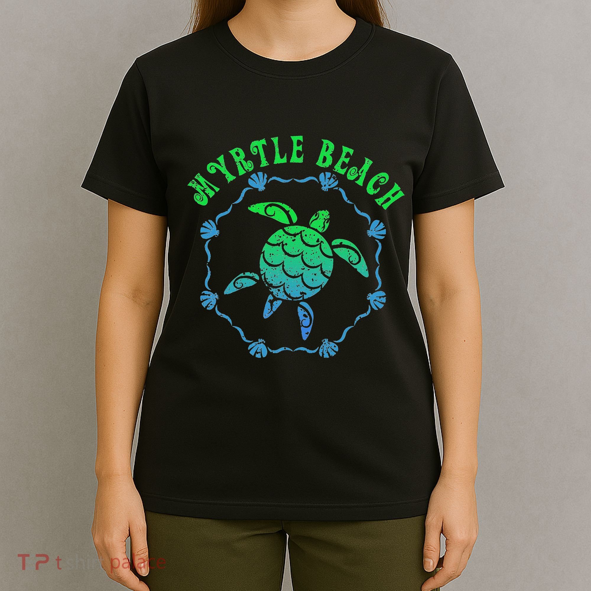 Myrtle Beach T Retro Tribal Turtle Gift T-Shirt