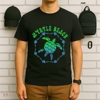 Myrtle Beach T Retro Tribal Turtle Gift T-Shirt thumb 6