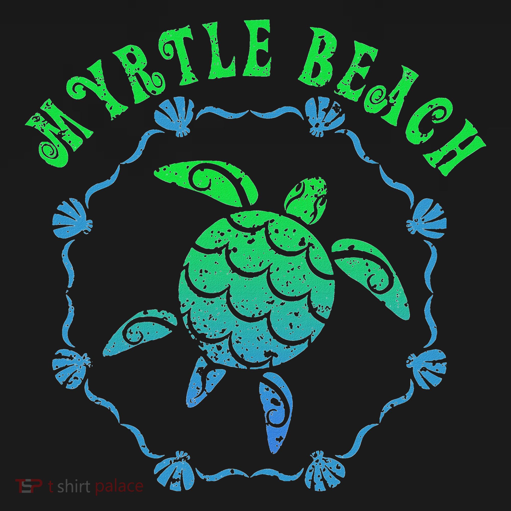 Myrtle Beach T Retro Tribal Turtle Gift Ornament