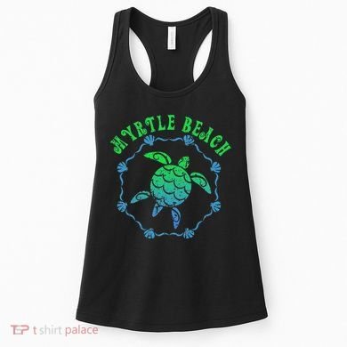 Myrtle Beach T Retro Tribal Turtle Gift Women's Tank Top
