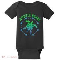 Myrtle Beach T Retro Tribal Turtle Gift Baby Bodysuit thumb 0