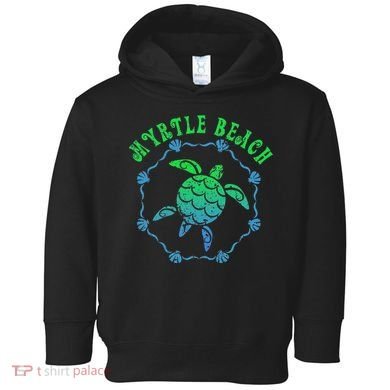 Myrtle Beach T Retro Tribal Turtle Gift Toddler Hoodie