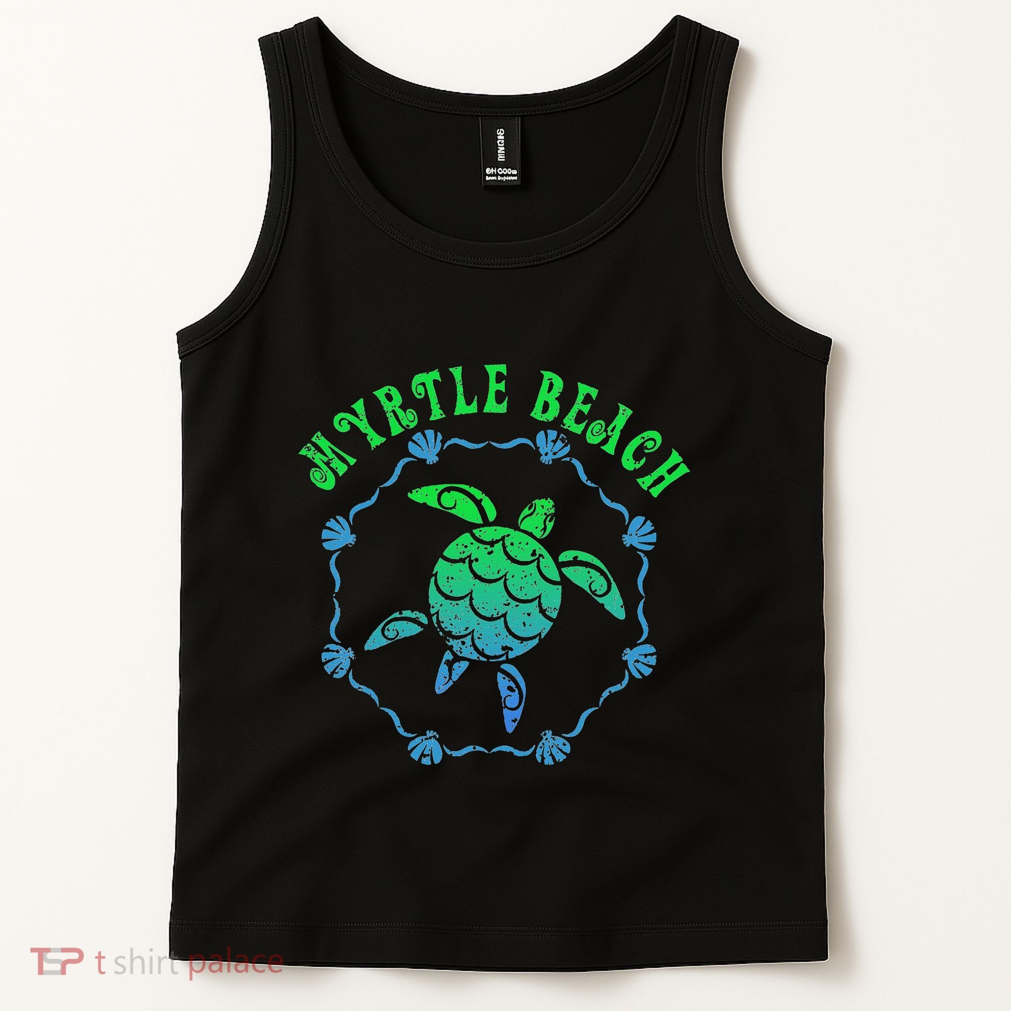 Myrtle Beach T Retro Tribal Turtle Gift Tank Top