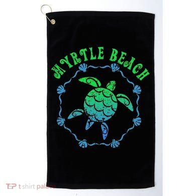Myrtle Beach T Retro Tribal Turtle Gift Golf Towel