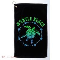 Myrtle Beach T Retro Tribal Turtle Gift Golf Towel thumb 0